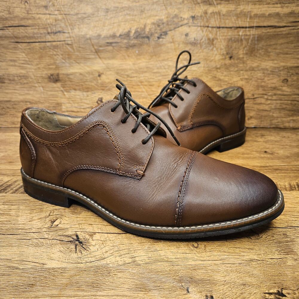 Nunn Bush Westfield Brown leather Oxford Dress shoes size 8.5 Wide